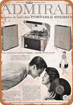 1959 Admiral Portable Stereo - Metal Sign