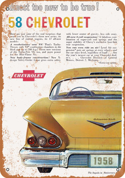 1958 Chevrolet - Metal Sign
