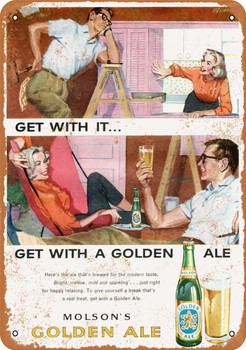 1958 Molson's Golden Ale - Metal Sign