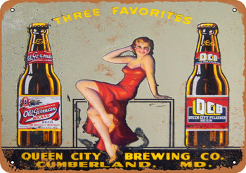 1959 Queen City Brewing - Metal Sign