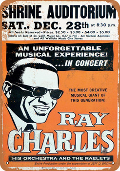 1963 Ray Charles - Metal Sign