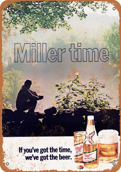 1972 Miller Beer - Metal Sign