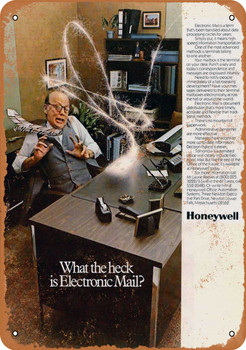 1981 Honeywell Email System - Metal Sign