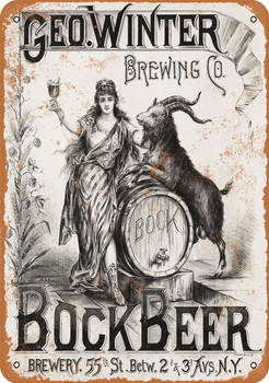 Geo. Winter Bock Beer - Metal Sign