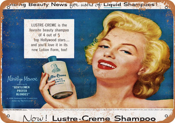 Lustre-Creme Shampoo - Metal Sign
