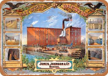 1880 Bay State Brewery Boston - Metal Sign