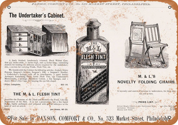 1881 Undertaker Supplies - Metal Sign