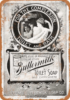 1895 Buttermilk Toilet Soap - Metal Sign