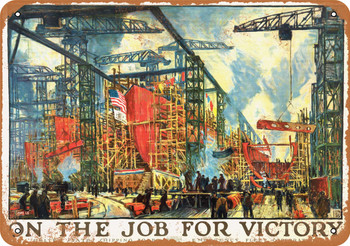 1918 United States Shipping Board Emergency Fleet - Metal Sign