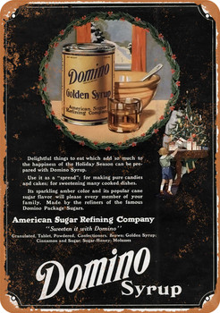 1922 Domino Golden Sugar Syrup - Metal Sign