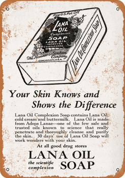 1927 Lana Oil Complexion Soap - Metal Sign