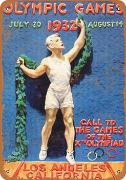 1932 Olympics Los Angeles California - Metal Sign