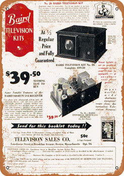 1932 Baird Television Kits - Metal Sign