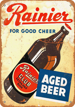 1934 Rainier Club Extra Pale Beer - Metal Sign