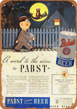 1936 Pabst Export Beer - Metal Sign
