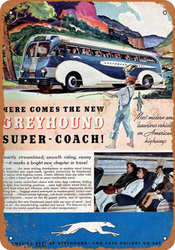 1936 Greyhound Super-Coach - Metal Sign