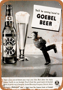 1943 Goebel Beer - Metal Sign