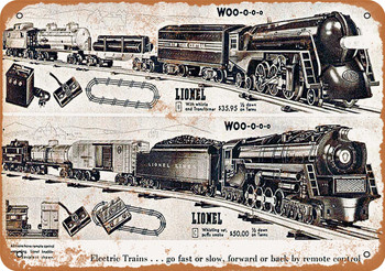 1946 Lionel Toy Trains - Metal Sign