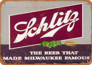 1947 Schlitz Beer - Metal Sign