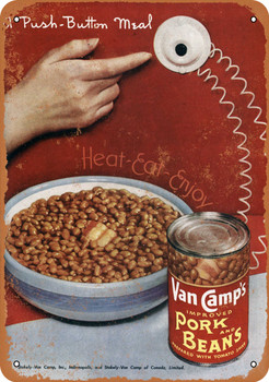 1948 Heat and Eat Pork and Beans - Metal Sign