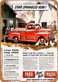 1948 Ford Pickup Trucks - Metal Sign