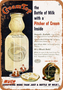 1948 Cream Top Milk - Metal Sign