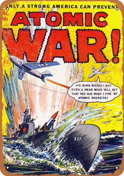 1952 Atomic War Comic - Metal Sign