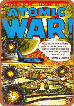 1953 Atomic War Comic - Metal Sign