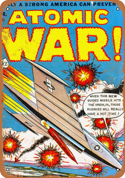 1953 Atomic War Comic Book - Metal Sign