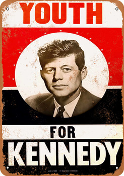 1960 Youth for Kennedy - Metal Sign