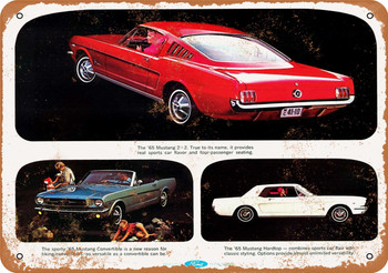 1965 Ford Mustangs - Metal Sign