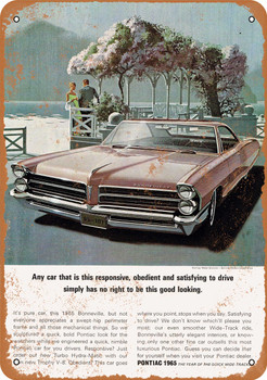 1965 Pontiac Bonneville - Metal Sign 2
