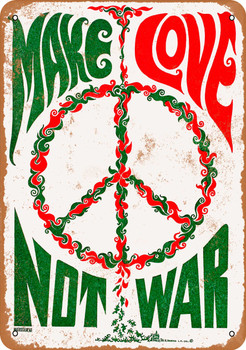 1967 Make Love Not War - Metal Sign