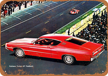 1968 Ford Fairlane Torino GT Fastback - Metal Sign