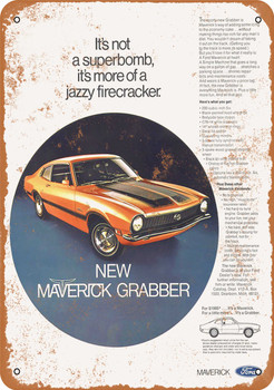 1970 Ford Maverick Grabber - Metal Sign