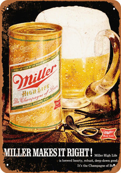 1971 Miller Beer - Metal Sign