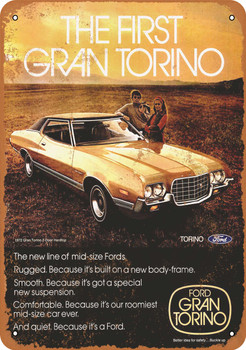 1972 Ford Gran Torino - Metal Sign 2