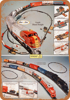 1971 Tyco Electric Toy Trains - Metal Sign