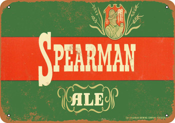 Spearman Ale - Metal Sign