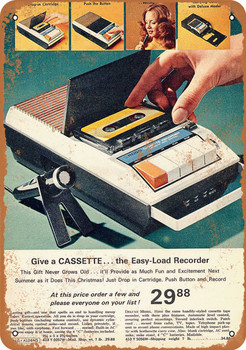 1972 Audio Cassette Recorder - Metal Sign