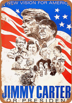 1976 Jimmy Carter for President - Metal Sign