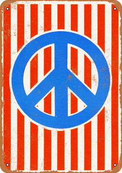 1972 Peace Sign Flag - Metal Sign