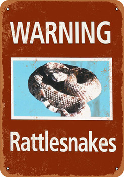 Warning Rattlesnakes - Metal Sign