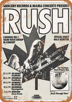 1979 Rush in Germany - Metal Sign