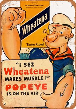 Popeye for Wheatena - Metal Sign