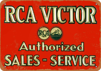 RCA Victor Sales & Service - Metal Sign