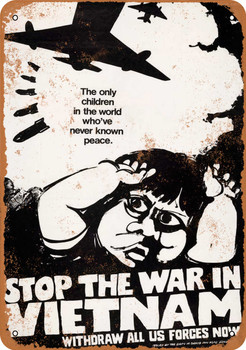 1970 Stop the War in Vietnam - Metal Sign