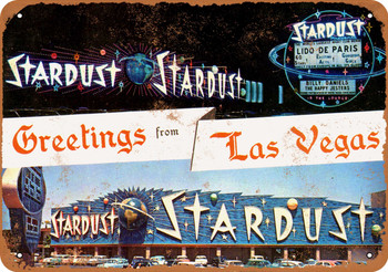 1959 Greetings From Las Vegas Stardust - Metal Sign