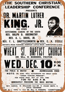 1958 Martin Luther King Jr. in Atlanta - Metal Sign