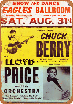 Chuck Berry in Seattle - Metal Sign